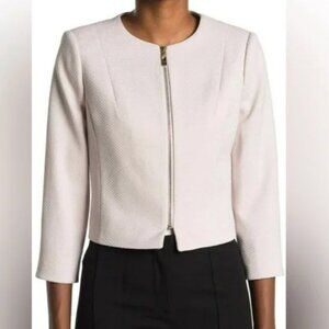 NEW - Ted Baker London "Micah" Cropped Textured Zip-Front Blazer